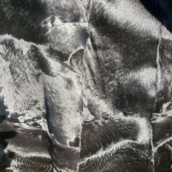 VTG EUC Fur Coat Maxi Midi Length Black Cuffed Sleeve by Vancouver Fur Co SzS/M - Picture 9 of 13